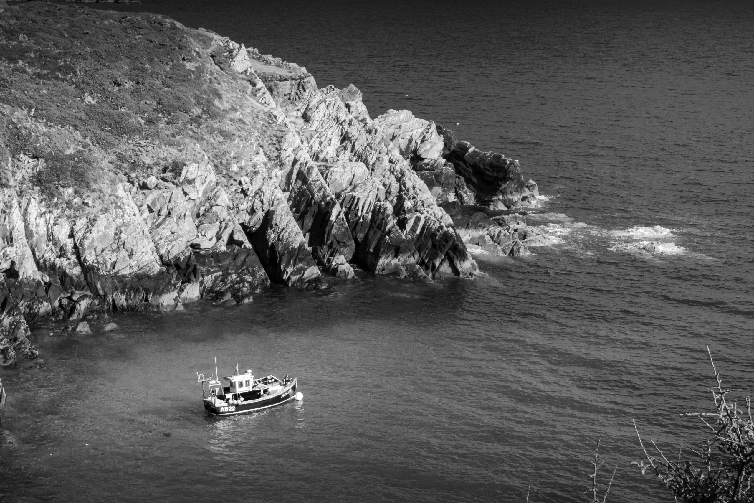 Trawler in bay